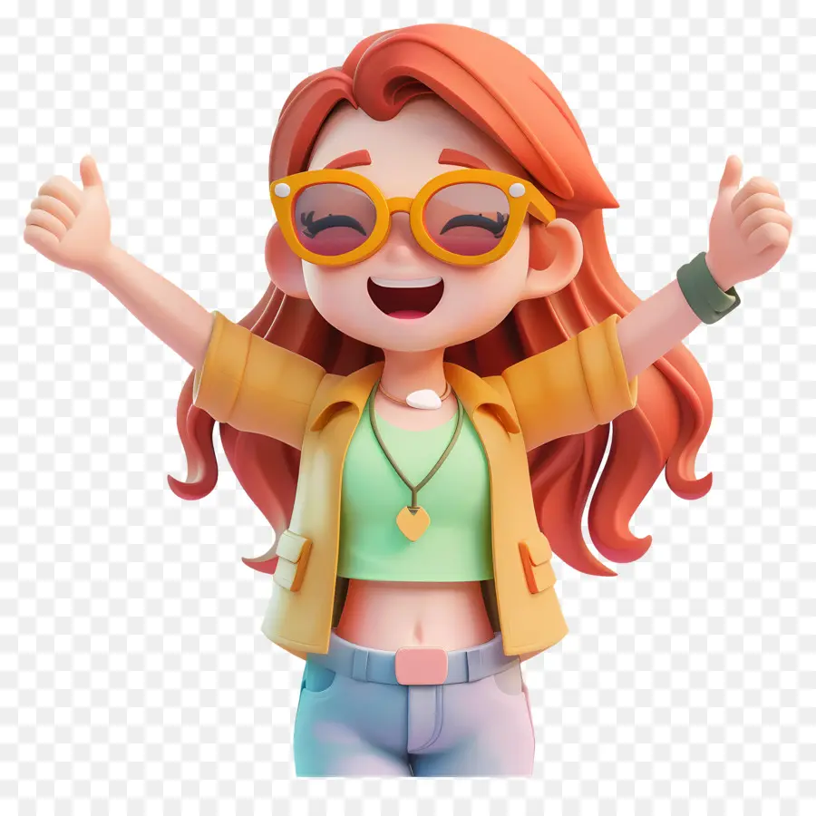 Gente Feliz，Mujer De Dibujos Animados 3d PNG