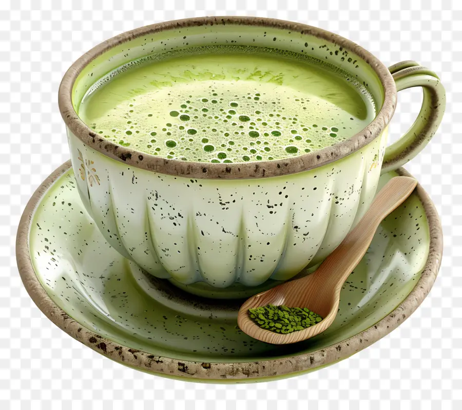 Té Verde Matcha，Taza De Té Verde PNG