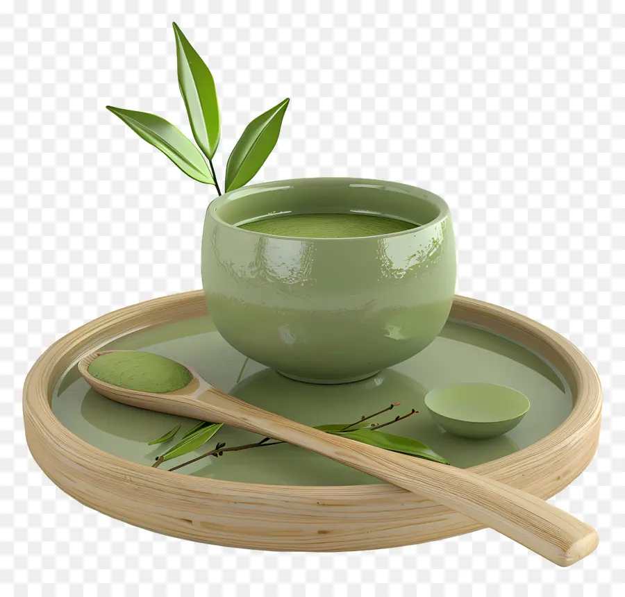 Té Verde Matcha，Juego De Té Verde PNG