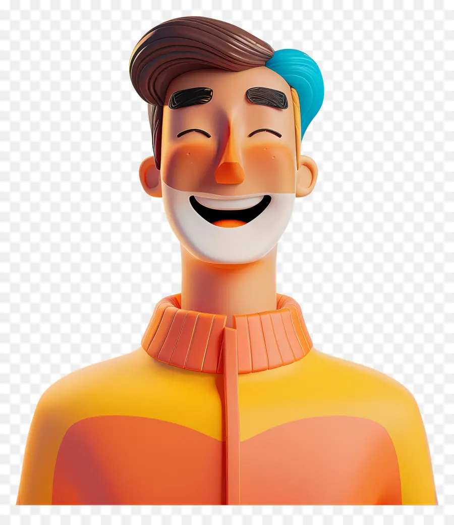 Gente Feliz，Hombre De Dibujos Animados En 3d PNG