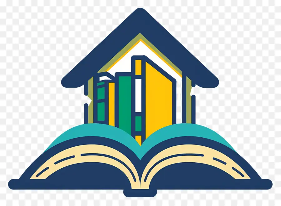 Logotipo Del Libro，Libro Y Casa PNG