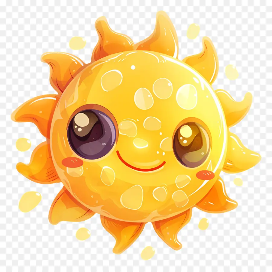 Sol Kawaii，Sol De Dibujos Animados PNG