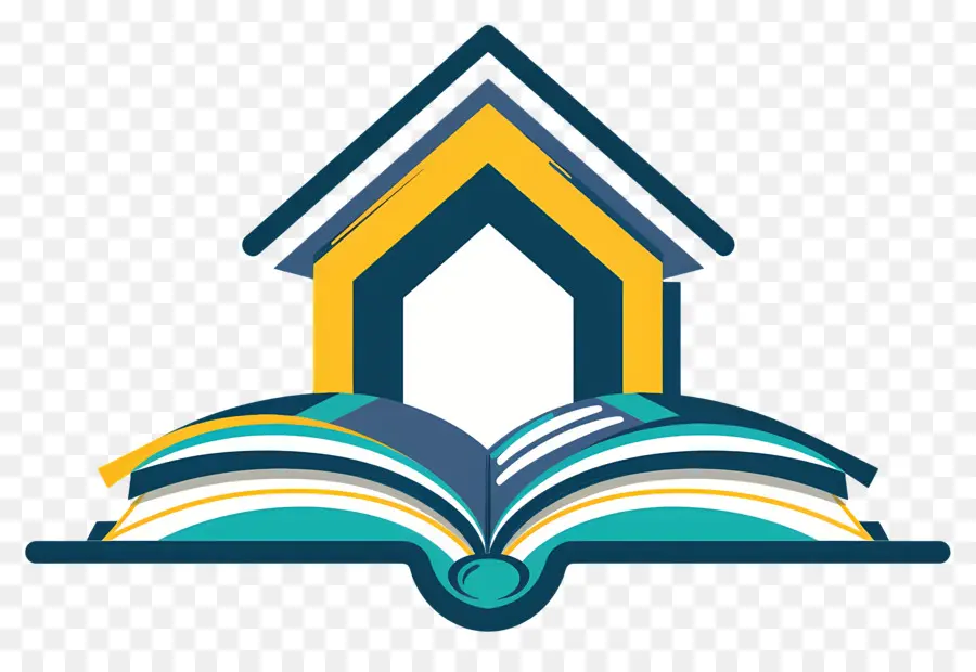 Logotipo Del Libro，Libro Y Casa PNG