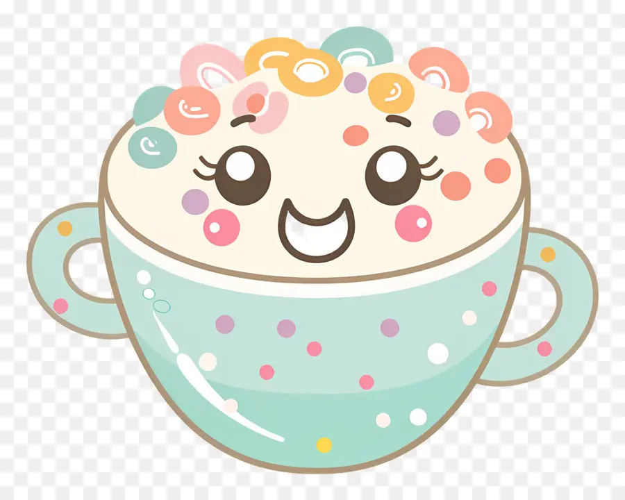 Tazón De Cereales Kawaii，Linda Taza PNG