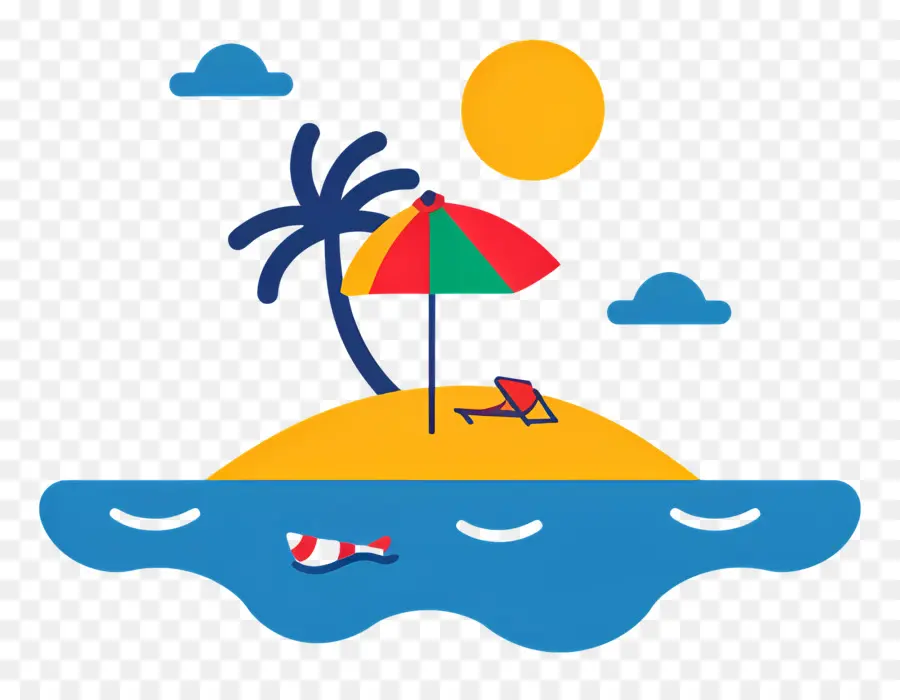 Logotipo De La Playa，Escena De Playa PNG