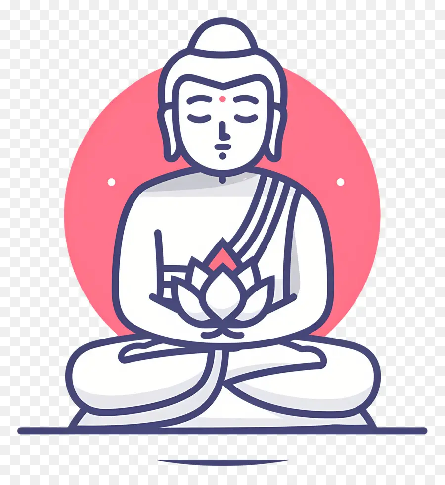 Feliz Vesak，Buda Meditando PNG