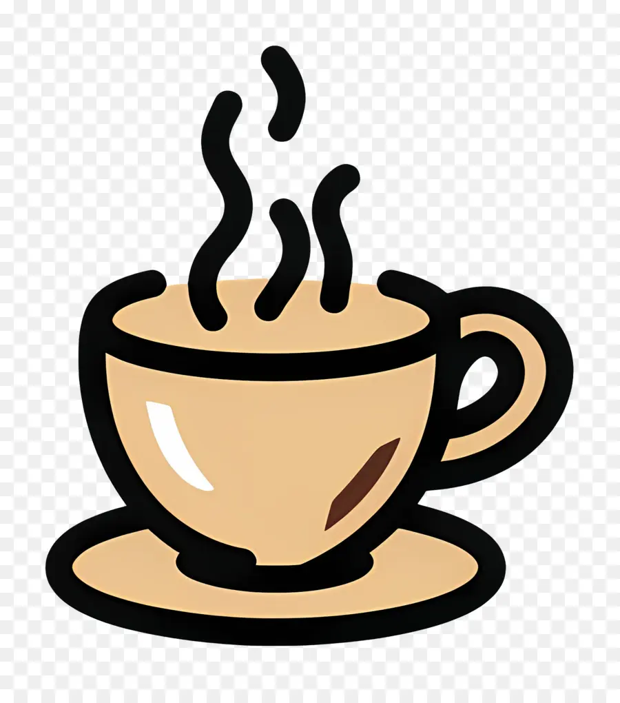 Logotipo De Café，Taza Amarilla PNG