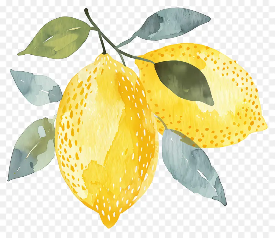 Limón Acuarela，Limones PNG