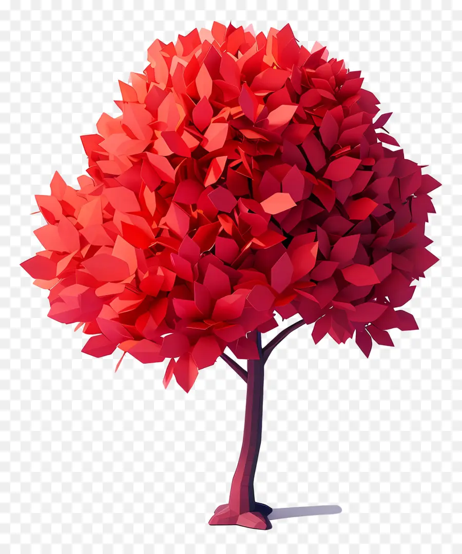 Árbol Animado，árbol Rojo PNG