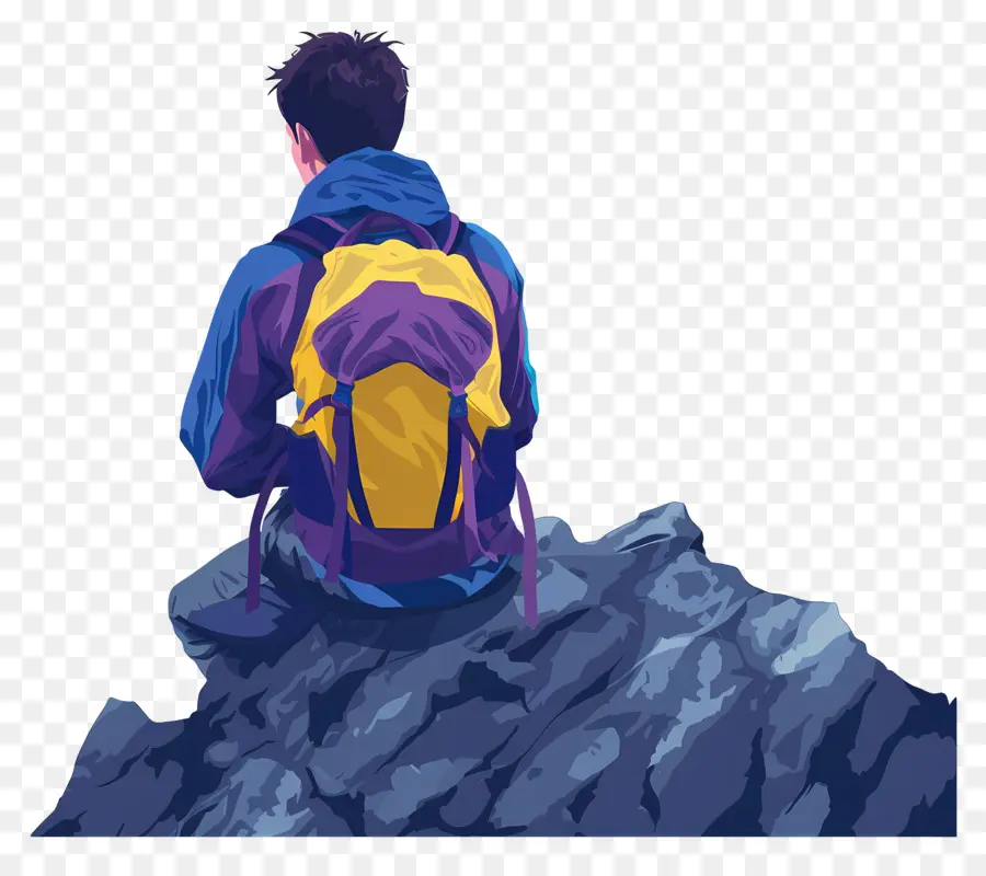 Hombre Solo，Caminante Con Mochila PNG