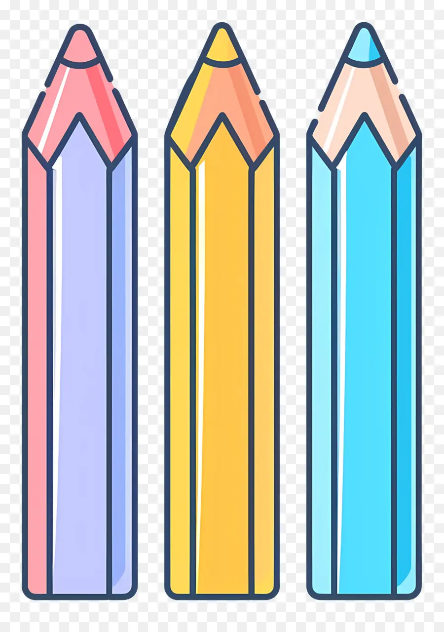 Lápices De Colores，Dibujo PNG