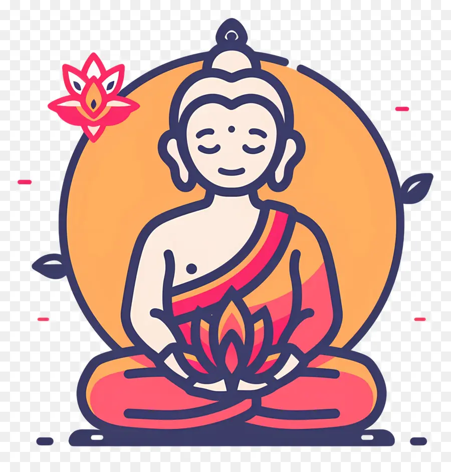 Feliz Vesak，Figura Meditando PNG