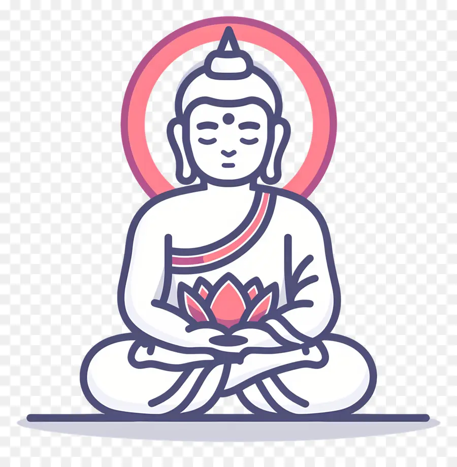 Feliz Vesak，Figura Meditando PNG