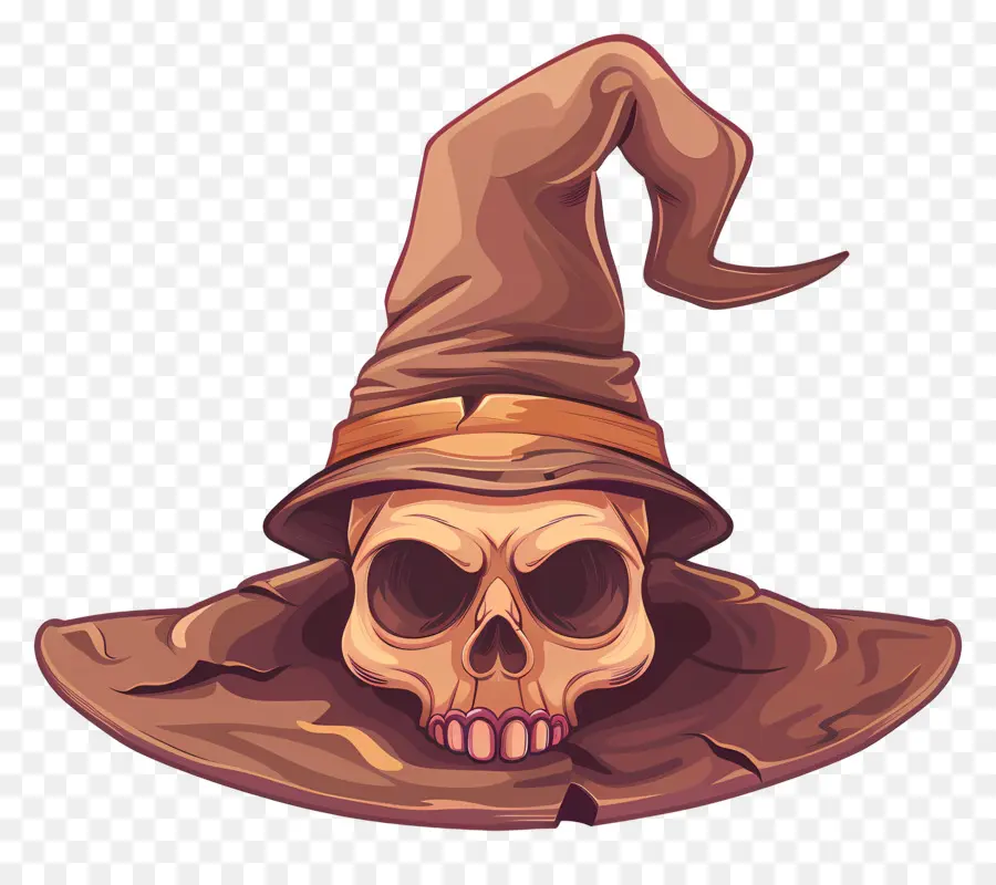 Gorra De Halloween，Calavera Con Sombrero PNG