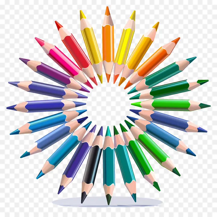 Lápices De Colores，Dibujo PNG