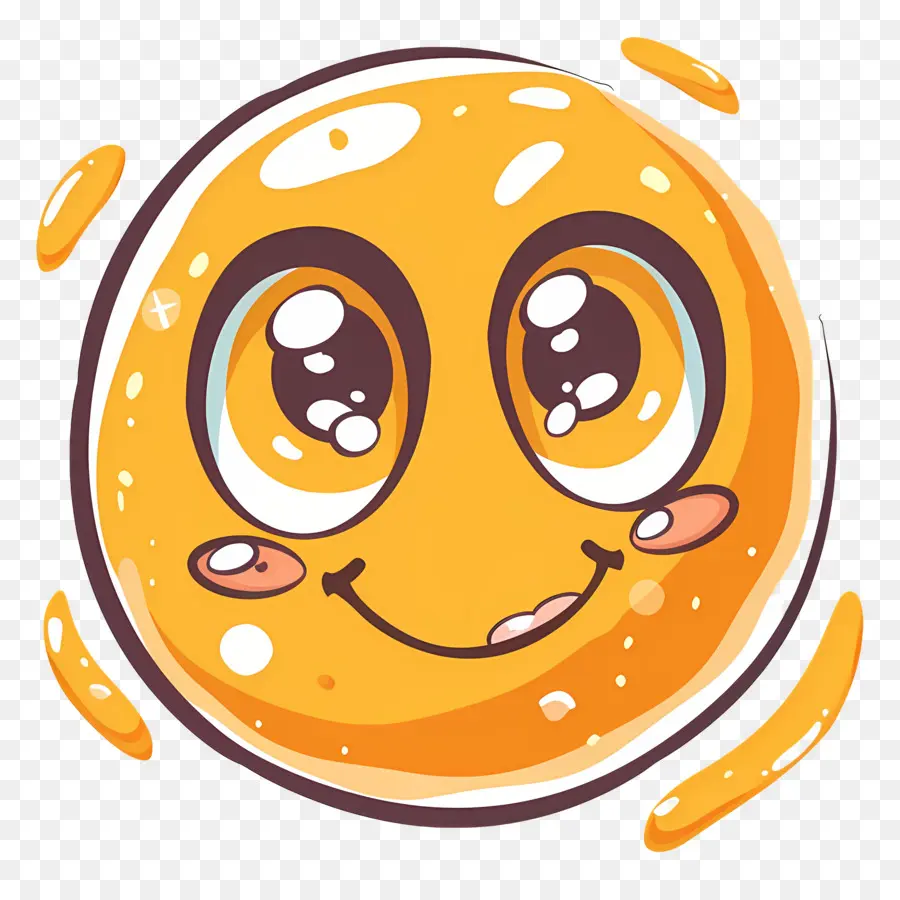 Sol Kawaii，Emoji Sonriente PNG