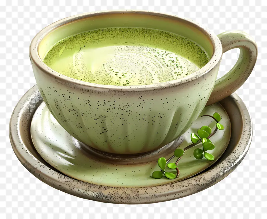 Té Verde Matcha，Taza De Té Verde PNG