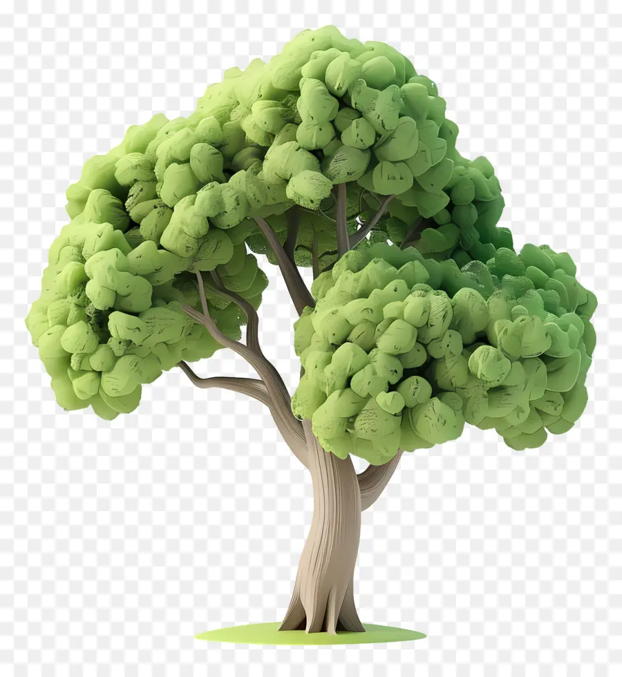 Árbol Animado，árbol Verde PNG