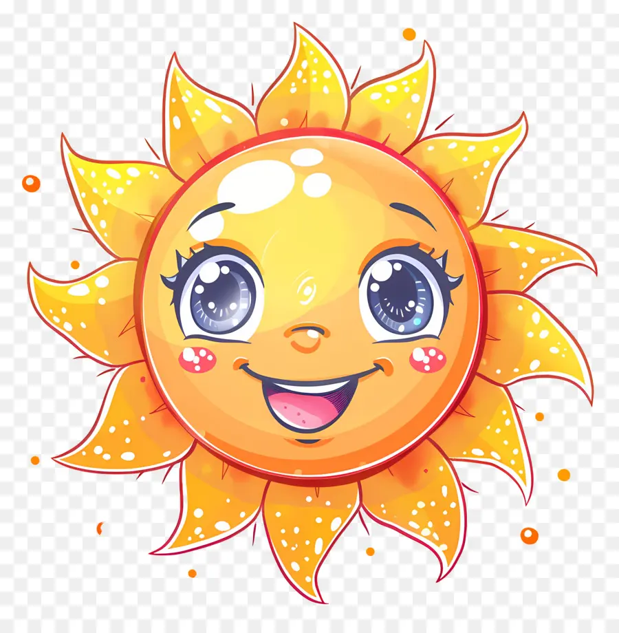 Sol Kawaii，Sol Sonriente PNG