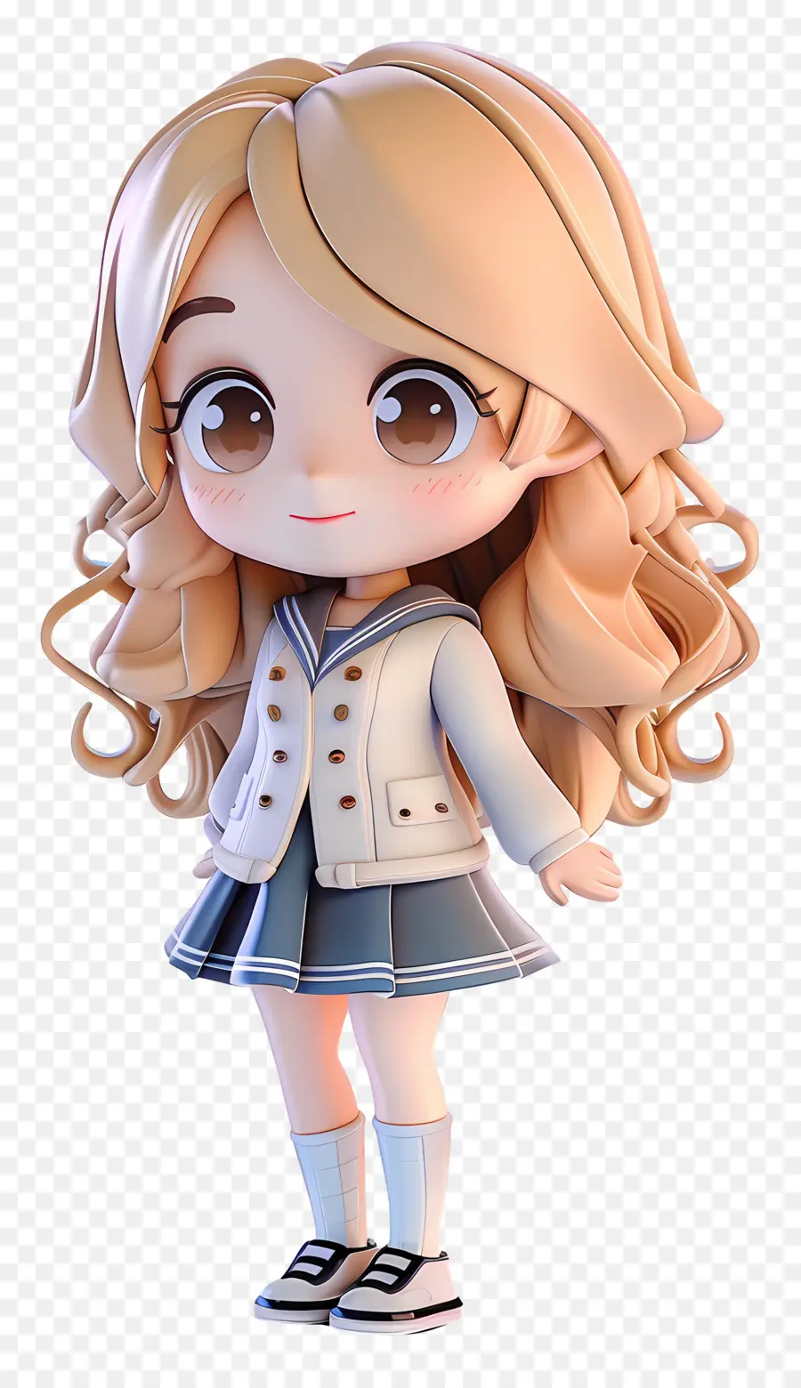 Chica Chibi，Colegiala De Dibujos Animados PNG