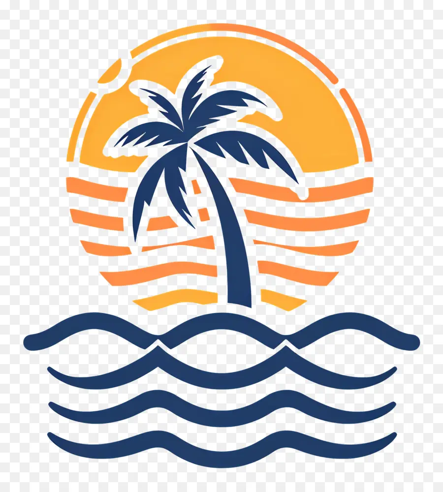 Logotipo De La Playa，Escena De Playa PNG