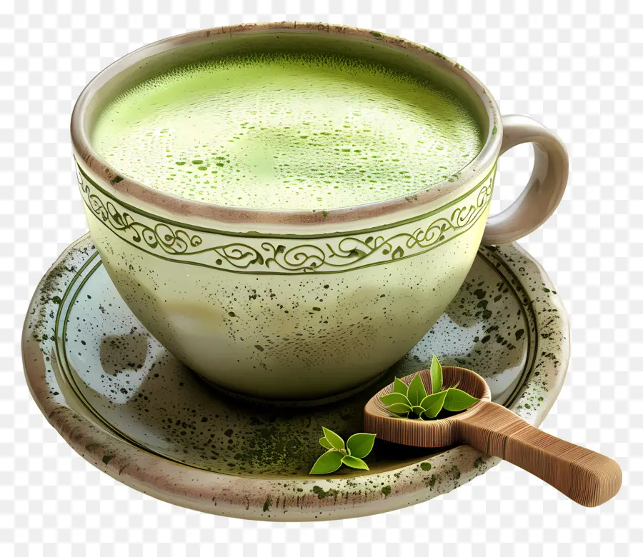 Té Verde Matcha，Taza De Te Verde PNG