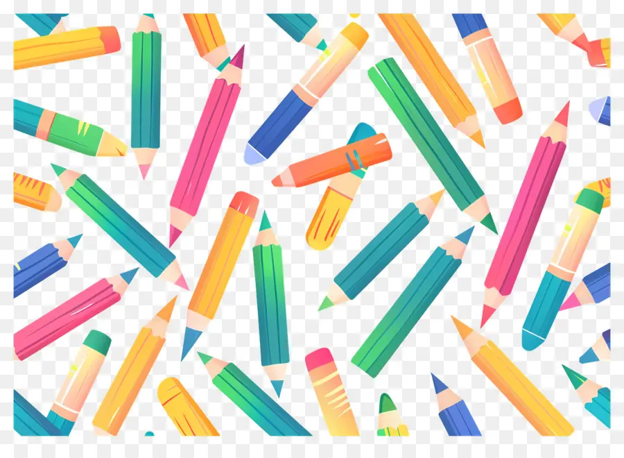 Lápices De Colores，Dibujo PNG