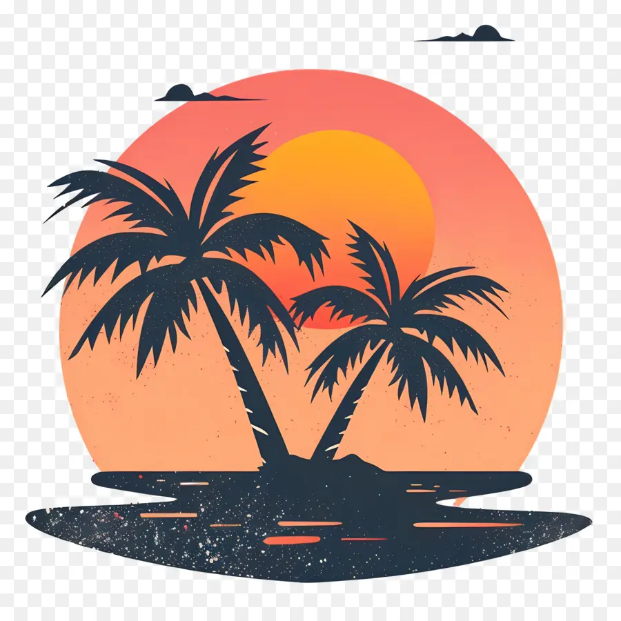 Logotipo De La Playa，Atardecer En La Playa PNG