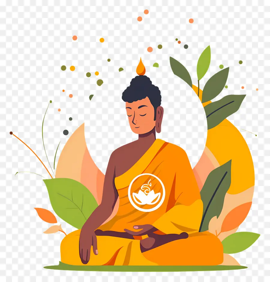 Feliz Vesak，Persona Meditando PNG