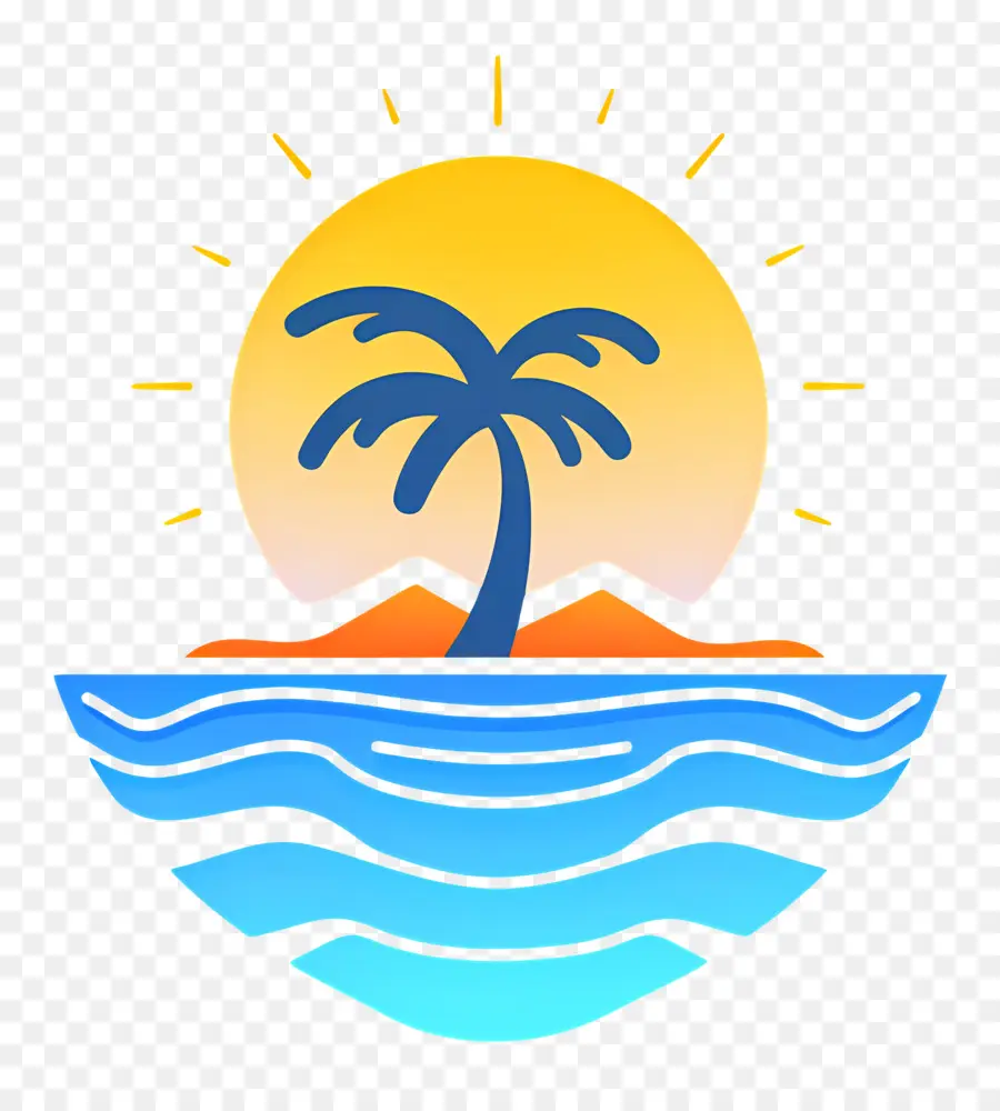 Logotipo De La Playa，Escena De Playa PNG