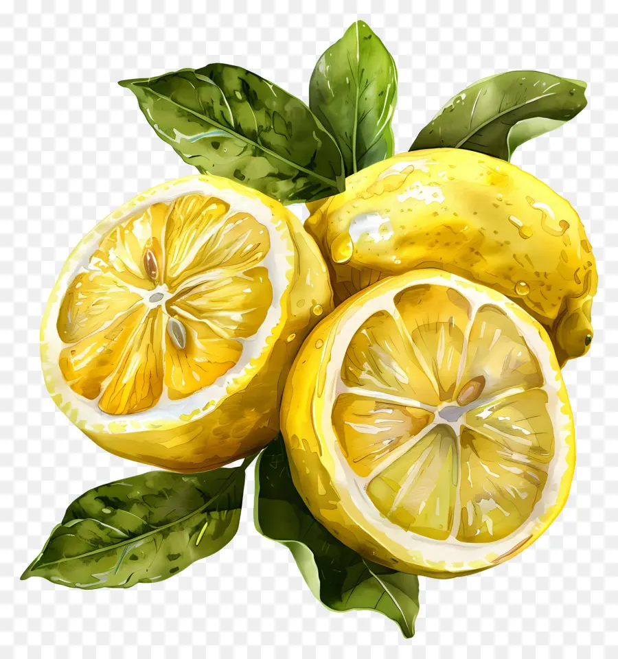 Limón Acuarela，Limones PNG