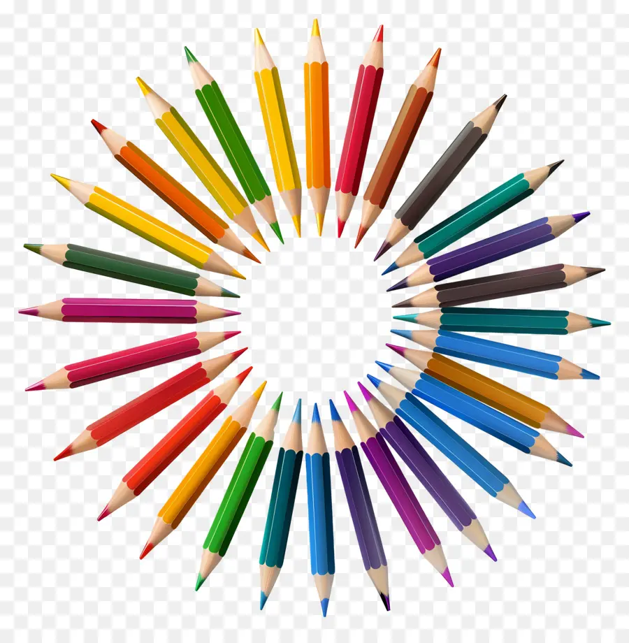 Lápices De Colores，Dibujo PNG