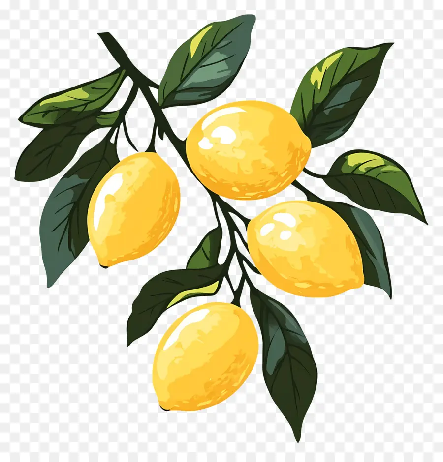 Limón Acuarela，Limones Amarillos PNG