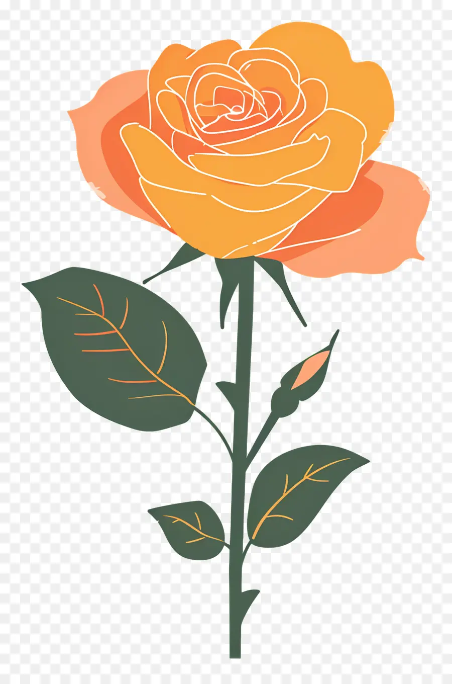 Rosa única，Rosa PNG