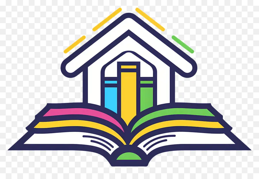 Logotipo Del Libro，Libro Y Casa PNG