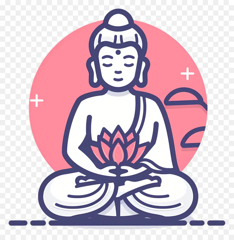 Feliz Vesak，Figura Meditando PNG