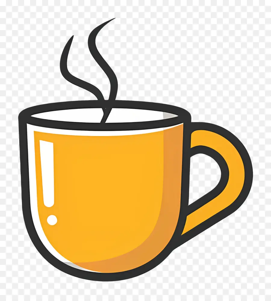 Logotipo De Café，Copa Amarilla PNG