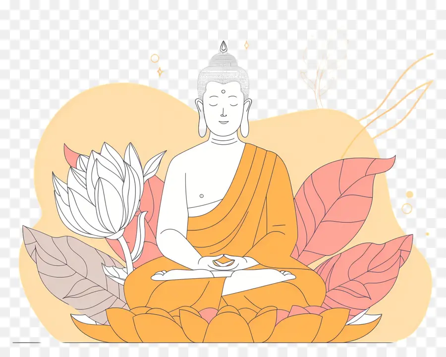 Feliz Vesak，Ilustración De Buda PNG