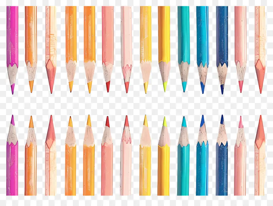 Lápices De Colores，Dibujo PNG