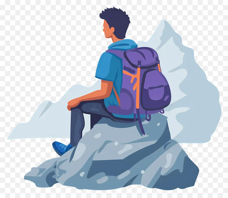 Hombre Solo，Caminante Con Mochila PNG