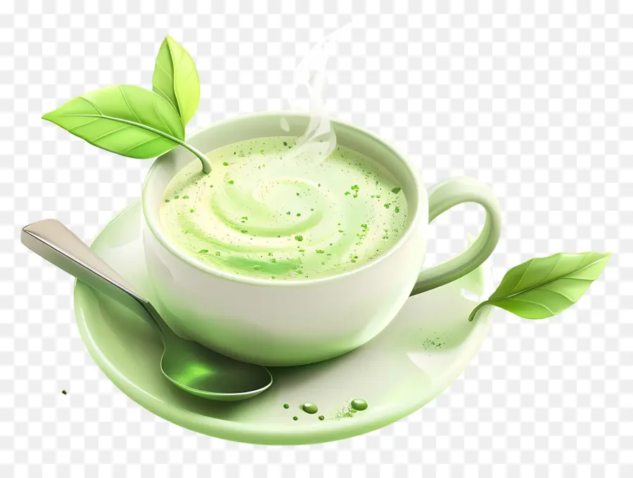 Té Verde Matcha，Taza De Té Verde PNG