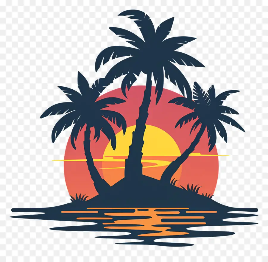 Logotipo De La Playa，Playa Del Atardecer PNG