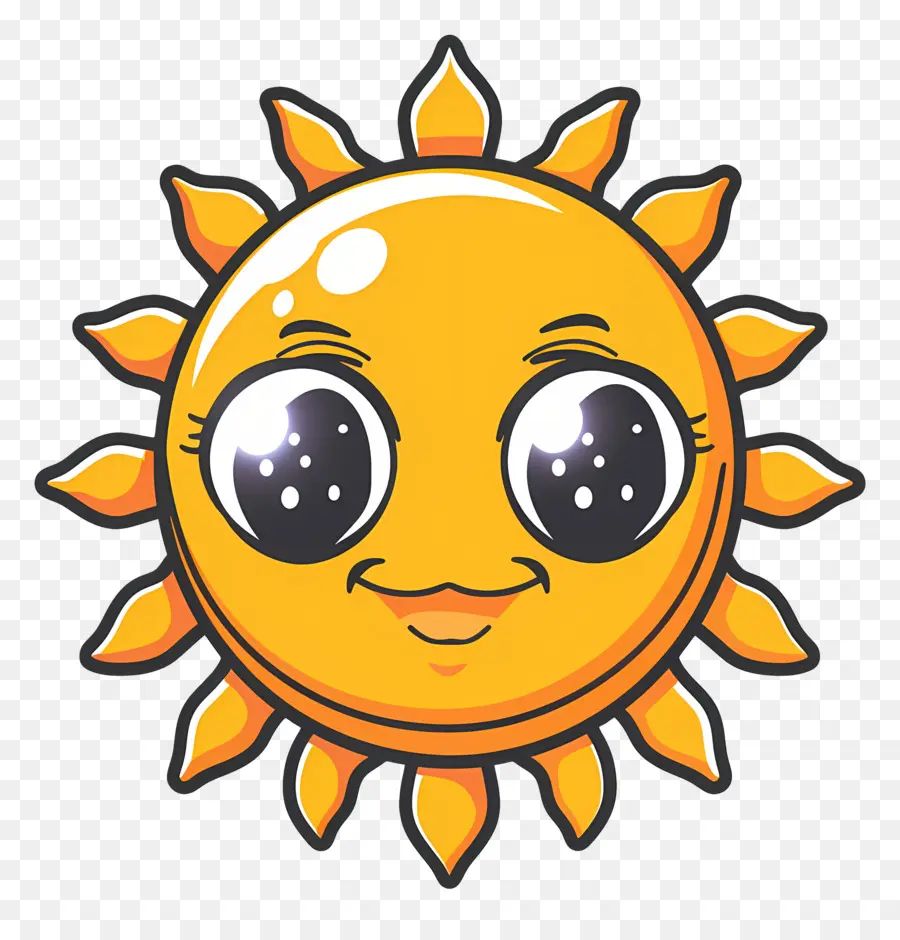 Sol Kawaii，Sol Guiñando Un Ojo PNG