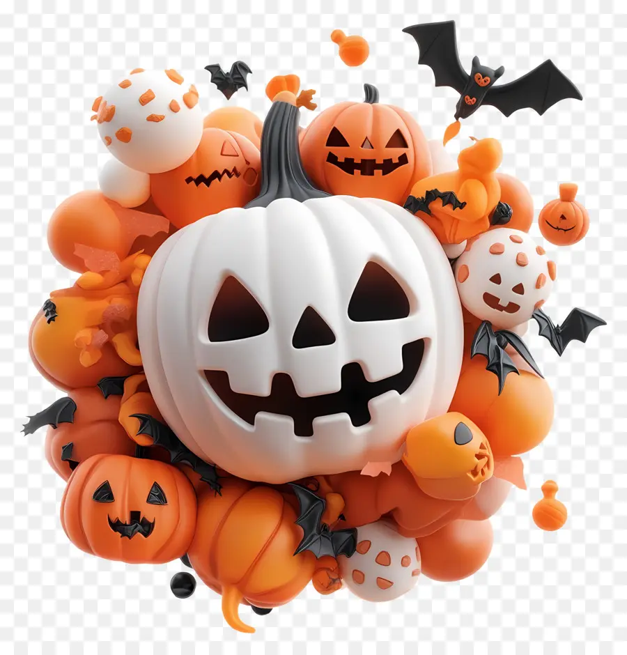 Elementos De Halloween，Calabazas PNG