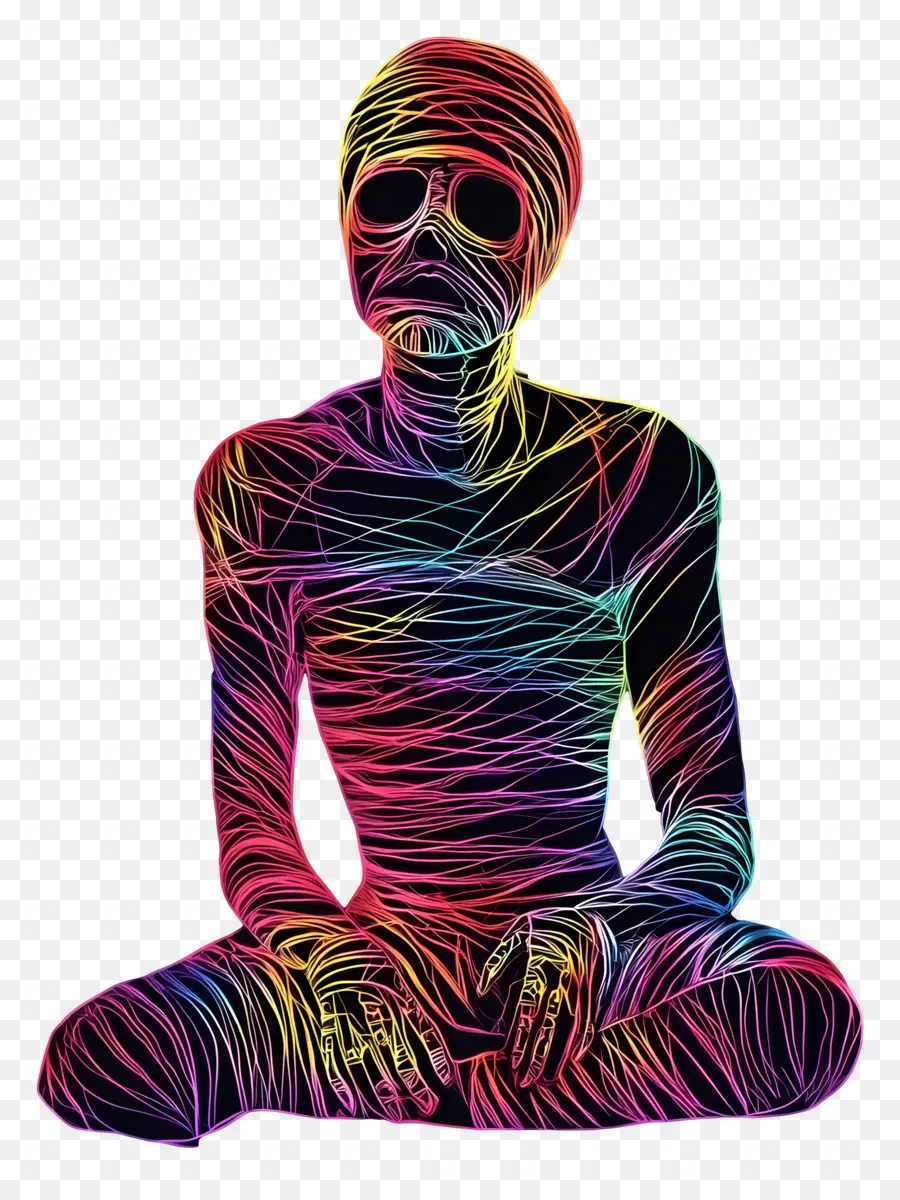 Linea De Neon，Momia Colorida PNG