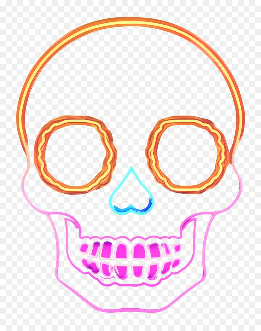 Linea De Neon，Calavera De Neón PNG