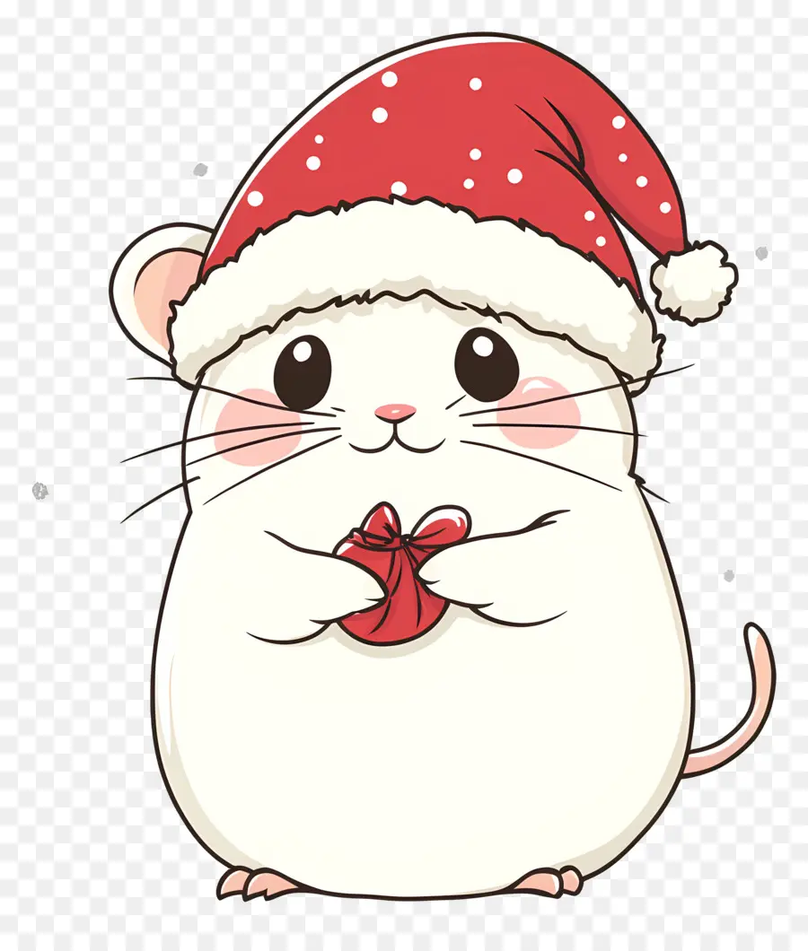 Hámster Navideño，Ratón De Dibujos Animados PNG