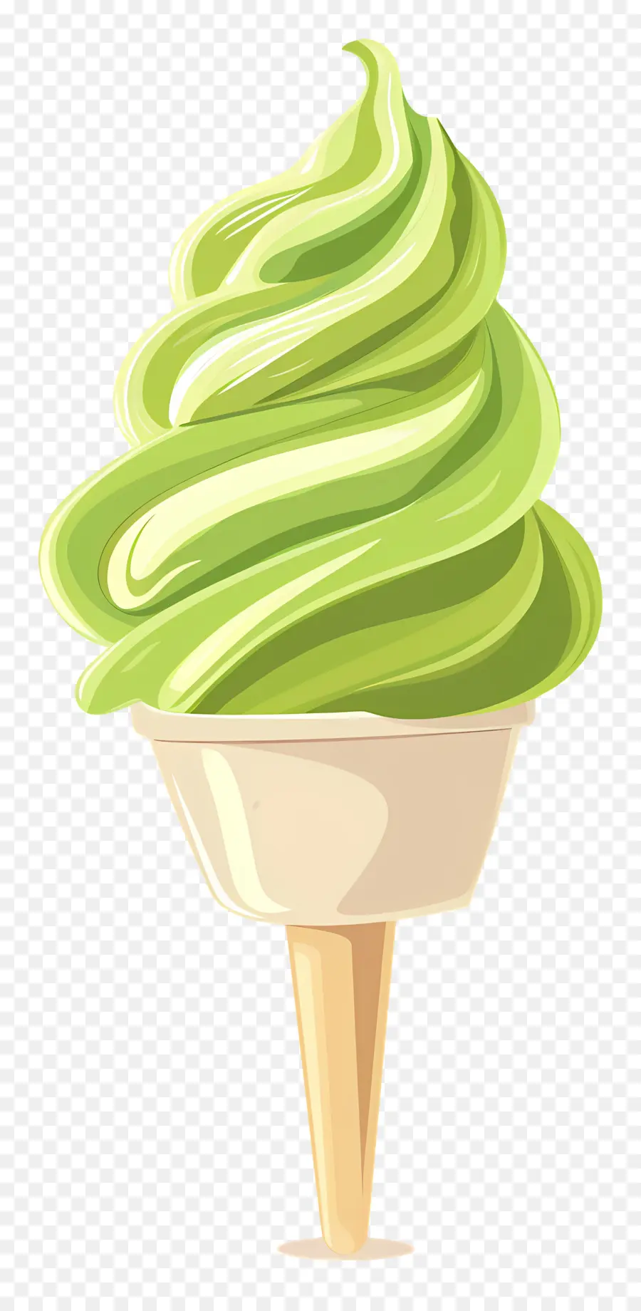 Helado De Matcha，Cono De Helado PNG