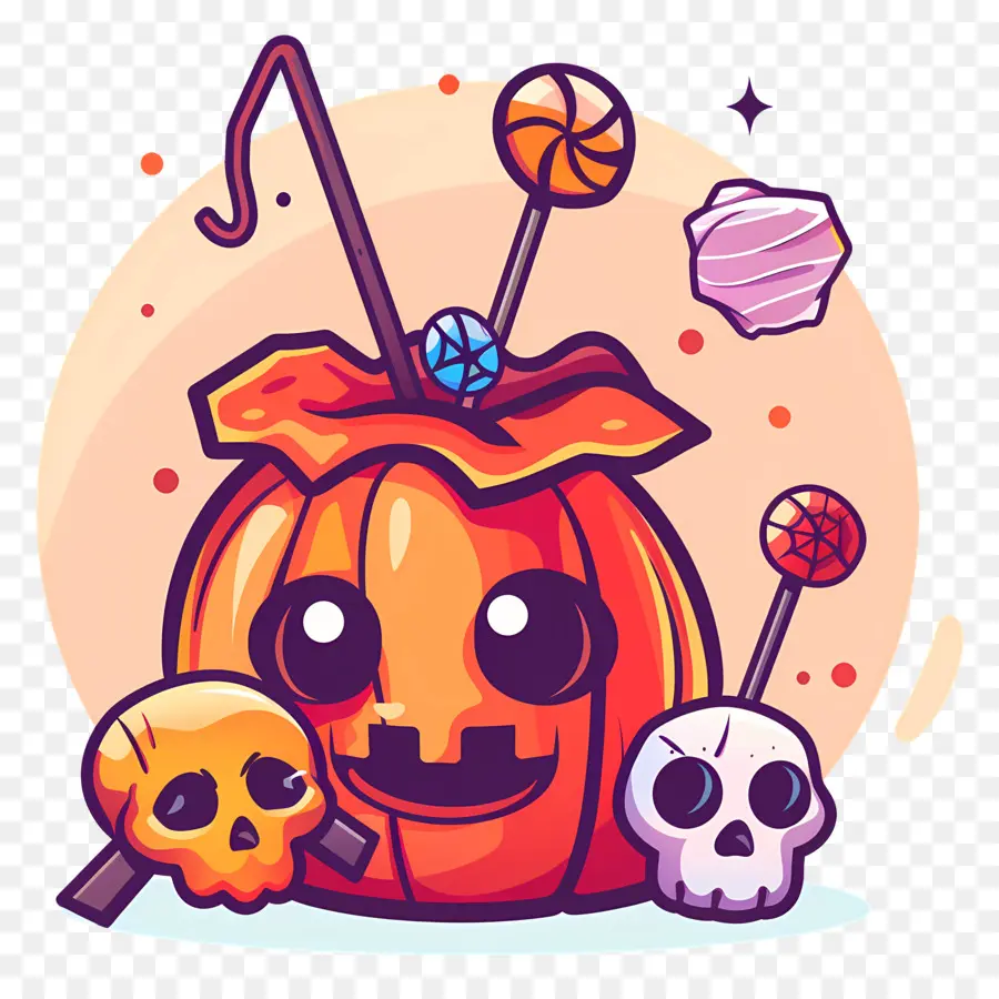 Cesta De Halloween，Calabaza De Halloween PNG