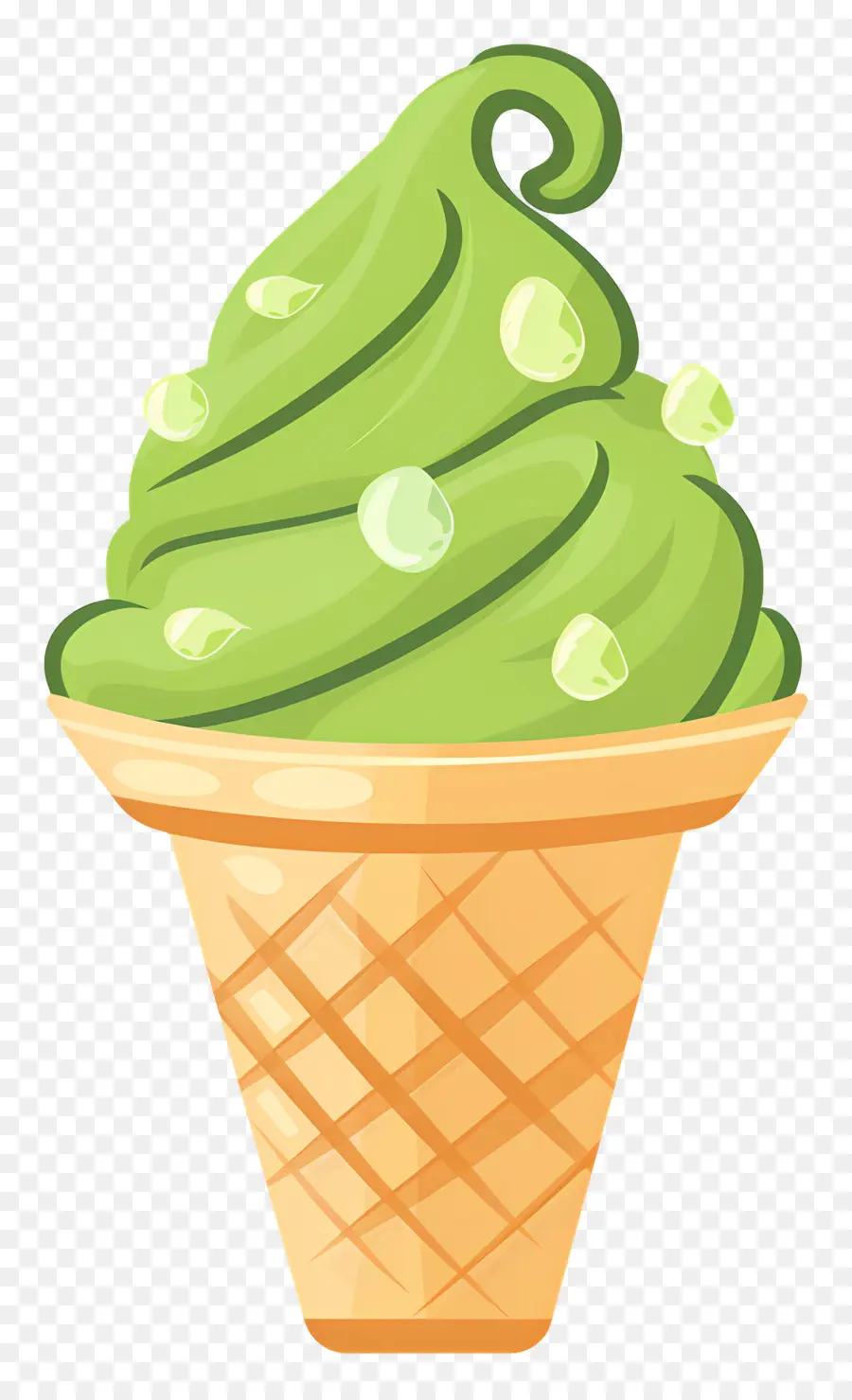 Helado De Matcha，Cono De Helado PNG